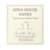 Bloc-note Open House Notepad for Realtors (Devant)