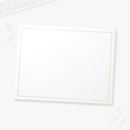 Bloc-note Or blanc élégant