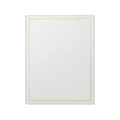 Bloc-note Or blanc élégant (Tourné)