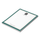 Bloc-note Or blanc vert moderne avec logo d'entreprise (Tourné)