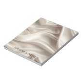 Bloc-note Or Faux Satin Romantique Doré Champagne Mariage (Tourné)