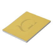 Bloc-note Or Monogramme Unique Personnalisé M Or (Tourné)