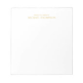 Bloc-note Or professionnel (Devant)