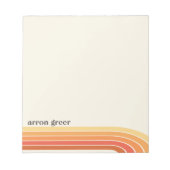 Bloc-note Orange Boho Retro Stripes (Devant)