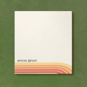 Bloc-note Orange Boho Retro Stripes