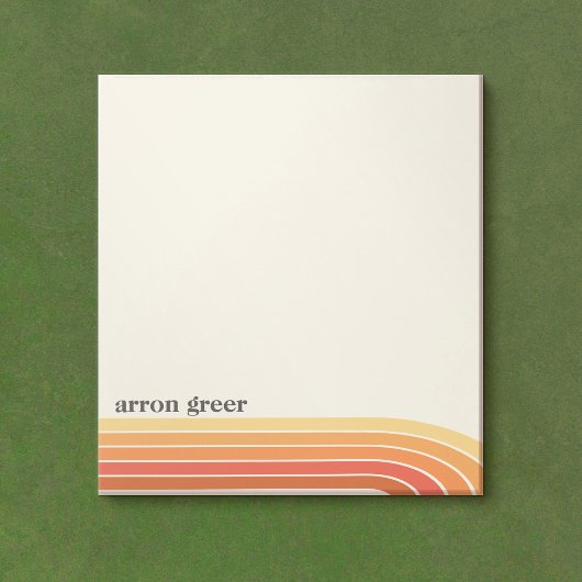 Bloc-note Orange Boho Retro Stripes