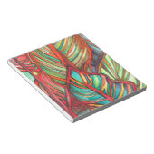 Bloc-note Orange Canna feuille aquarelle art original (Incliné)