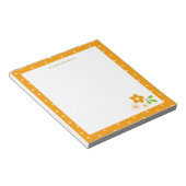 Bloc-note Orange Chaud Fleurs Ditsy Points de Polka Personna (Incliné)