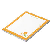 Bloc-note Orange Chaud Fleurs Ditsy Points de Polka Personna (Tourné)
