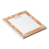 Bloc-note Orange Chinoiserie Floral (Incliné)