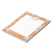 Bloc-note Orange Chinoiserie Floral (Tourné)