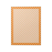 Bloc-note Orange Combination Checkerboard par Shirley Taylor (Tourné)