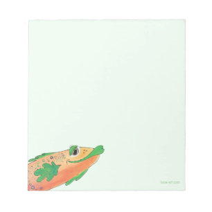 Bloc-note Orange de peinture et vert de poissons géniaux