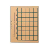 Bloc-note Orange du tableau calendrier (Tourné)