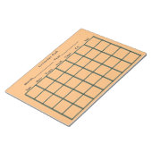 Bloc-note Orange du tableau calendrier (Incliné)