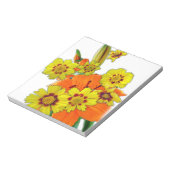 Bloc-note orange et daisy flowers (Tourné)