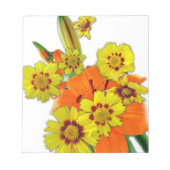 Bloc-note orange et daisy flowers (Devant)