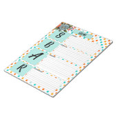 Bloc-note Orange floral et bleu _ température SBAR (Incliné)