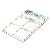 Bloc-note Orange floral n Bleu _ Maladie Temp 1 (Incliné)