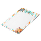 Bloc-note Orange floral n Pois bleus _ Brain Dump (Incliné)
