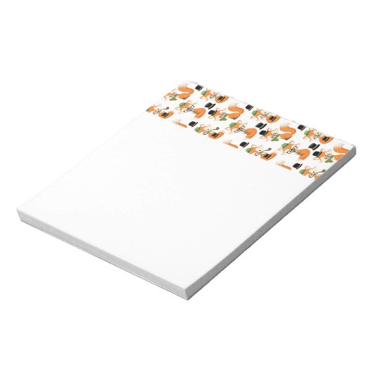Bloc-note Orange Fox Black Casquette Nerd Hipster Lunettes R (Tourné)