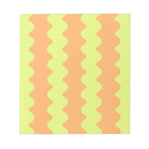 Bloc-note Orange Lime Wavy Stripe Bold Minimaliste Office