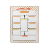 Bloc-note Orange Nuring Student Concept Map Modèle (Tourné)