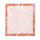 Bloc-note Orange Paisley (Devant)