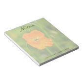 Bloc-note Orange Populaire Real Nature Flower Photo Nom pers (Incliné)