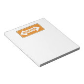 BLOC-NOTE ORANGE QUELLE QUE SOIT L'ATTITUDE DES FLÈCHES SANS (Incliné)