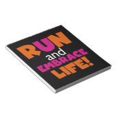 Bloc-note Orange Rose Texte Fitness Runner Marathon (Incliné)