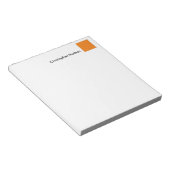 Bloc-note Orange simple blanc créatif professionnel (Incliné)