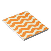 Bloc-note Orange Super Wavy Stripe Abstrait Printemps modern (Incliné)