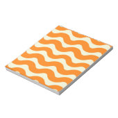 Bloc-note Orange Super Wavy Stripe Abstrait Printemps modern (Tourné)