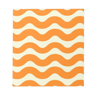 Bloc-note Orange Super Wavy Stripe Abstrait Printemps modern