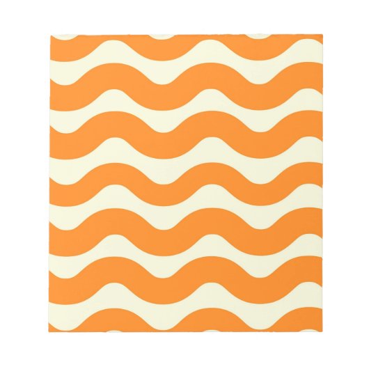 Bloc-note Orange Super Wavy Stripe Abstrait Printemps modern (Devant)