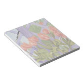 BLOC-NOTE ORANGE TULIPS PAGE DE NOTES PERSONNALISABLE (Incliné)