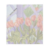 BLOC-NOTE ORANGE TULIPS PAGE DE NOTES PERSONNALISABLE (Devant)
