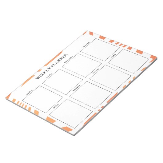 Bloc-note Orange Weekly Planner personnalisé (Incliné)