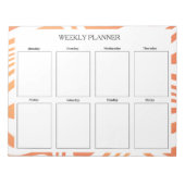 Bloc-note Orange Weekly Planner personnalisé (Devant)