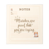 Bloc-note Orange Yellow White Playful Kitten Custom Notes (Devant)