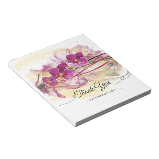 Bloc-note Orchidées violettes Calligraphie de l'art Abstrait (Incliné)