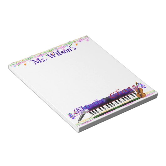 Bloc-note Ordinateur portable de classe musicale pour enseig (Incliné)