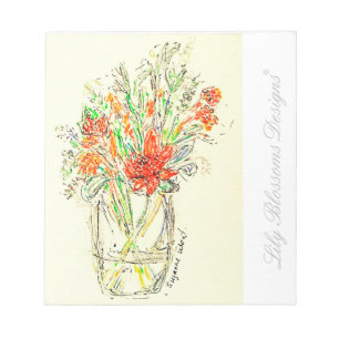 Bloc-note Ordinateur portable floral