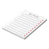Bloc-note Ordinateurs portables personnalisés avec coeur rou (Tourné)