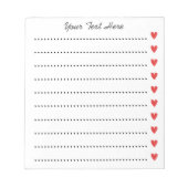 Bloc-note Ordinateurs portables personnalisés avec coeur rou (Devant)