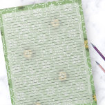Bloc-note Ordre Dirigé Rétro 60s Vert Mid Century Vintage<br><div class="desc">Bloc-notes à règle collégiale - Pages de taille de lettre standard - 8, 5" X 11" Lined with Black College Rule Lines on each Page for Easy Writing - Un papier Carnet à facettes - Ce design présente un design rétro de fleurs vertes et jaunes du milieu du siècle des...</div>