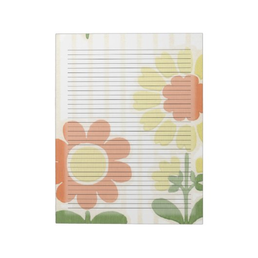 Bloc-note Ordre Dirigé Rétro Orange Mid Century Jaune (Tourné)