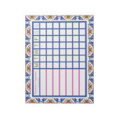 Bloc-note Organisateur de Noël hebdomadaire féminin Planific (Tourné)