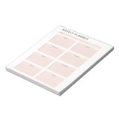 Bloc-note Organisateur hebdomadaire Pink White (Tourné)